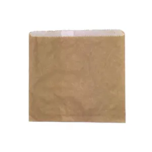 1 Square Brown Glassine Bags