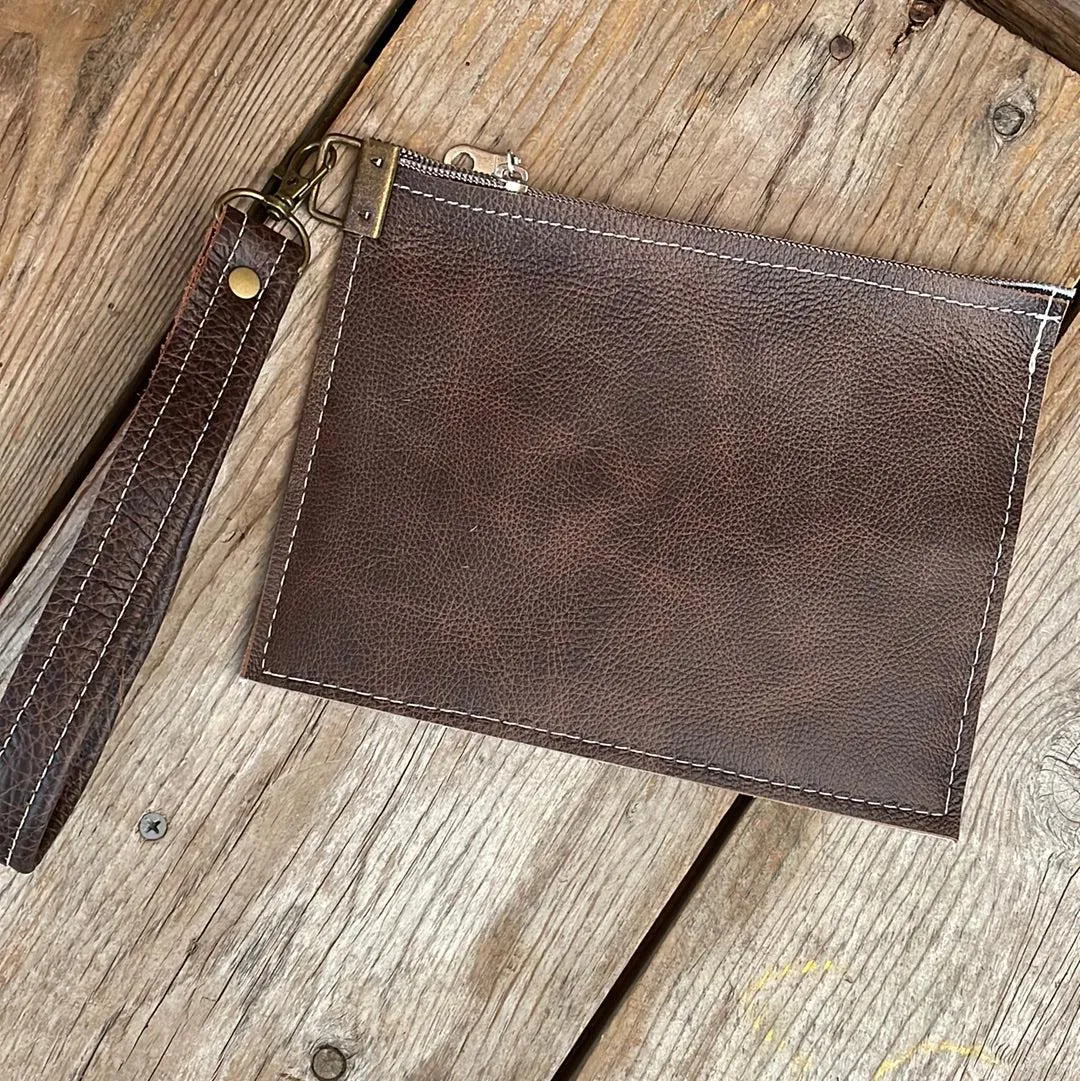106 Make-up bag - Brindle w/ Adobe Navajo