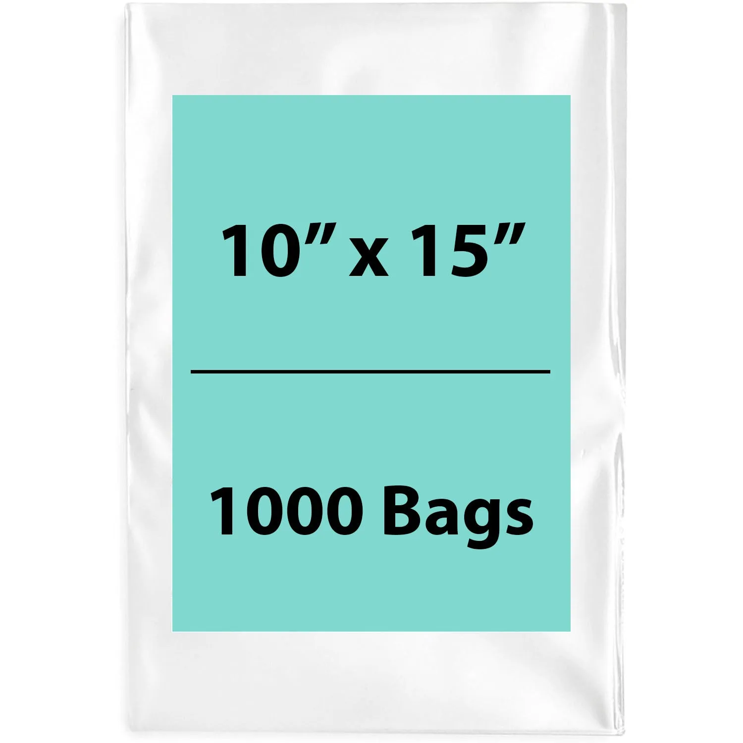 10X15 inches Clear Flat Poly Bags 2Mil Open Top (LDPE)