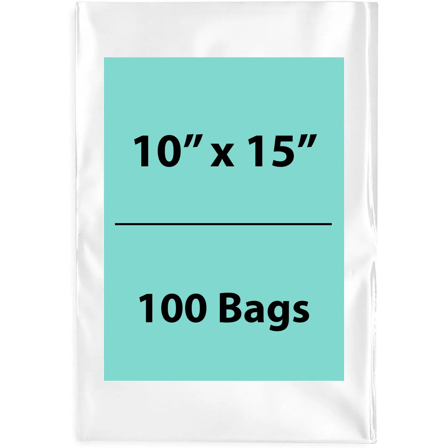10X15 inches Clear Flat Poly Bags 2Mil Open Top (LDPE)