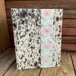 146 Large Notepad Cover - Longhorn w/ Watermelon Wine