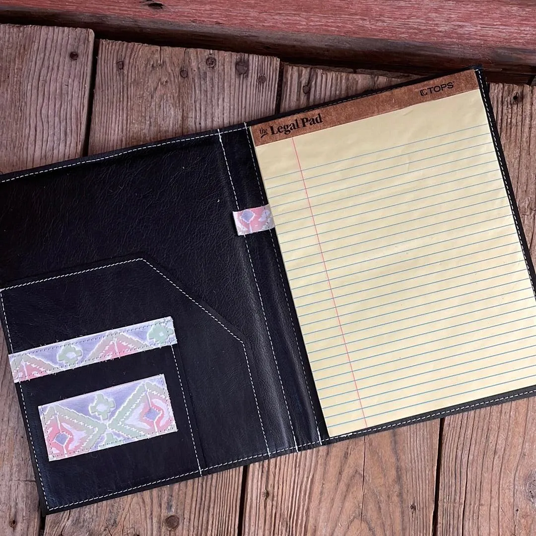 146 Large Notepad Cover - Longhorn w/ Watermelon Wine