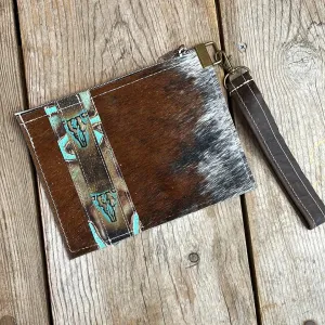 149 Make-up bag - Tricolor w/ Patina Skulls
