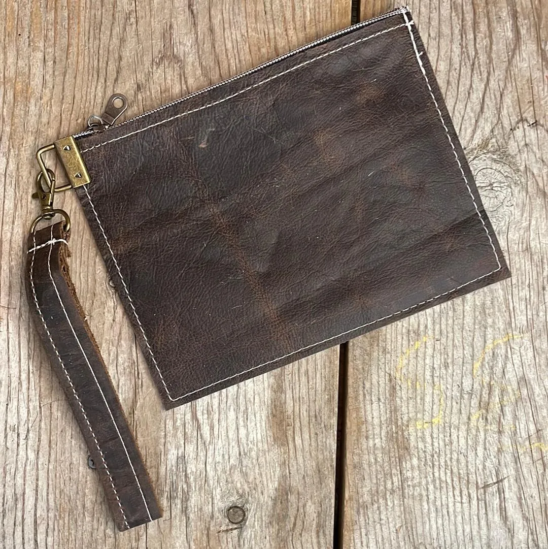 149 Make-up bag - Tricolor w/ Patina Skulls