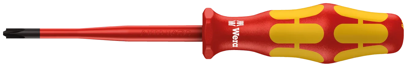 165 iSS PZ/S VDE Insulated screwdriver with reduced blade diameter for PlusMinus screws (Pozidriv/slotted)