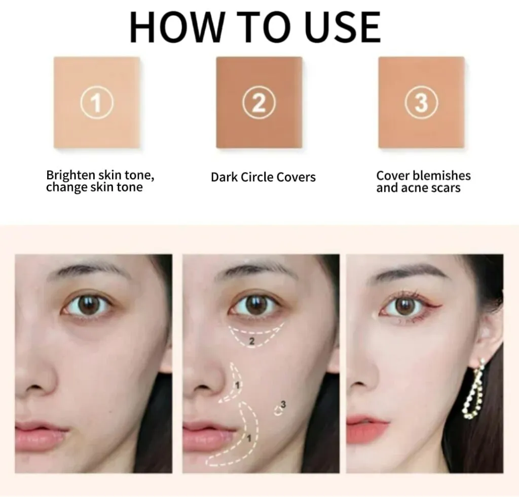 🔥2025 Hot Sale🔥3-In-1 Contouring And Brighten Concealer Palette
