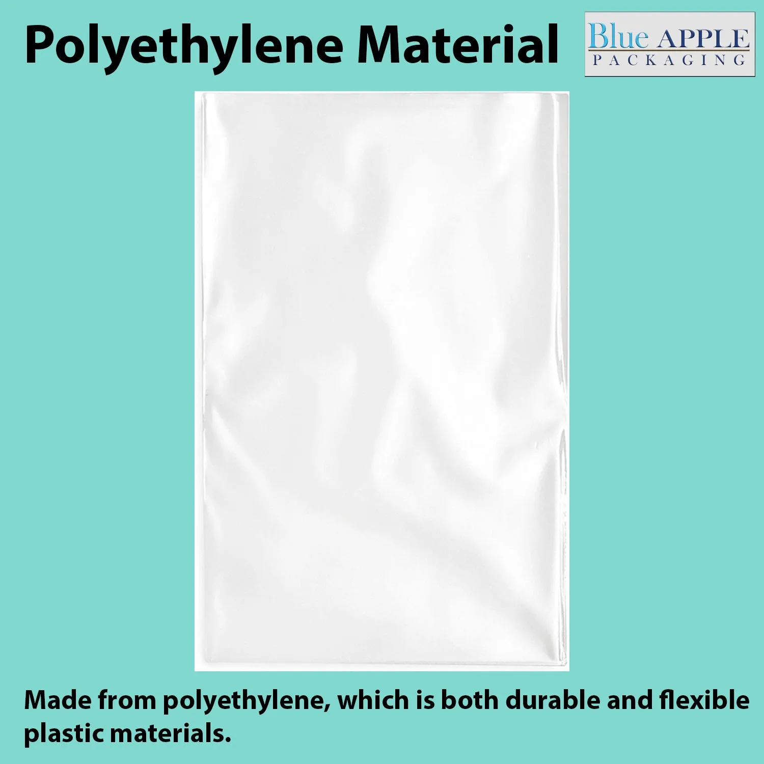 2X12 inches Clear Flat Poly Bags 3Mil Open Top (LDPE)