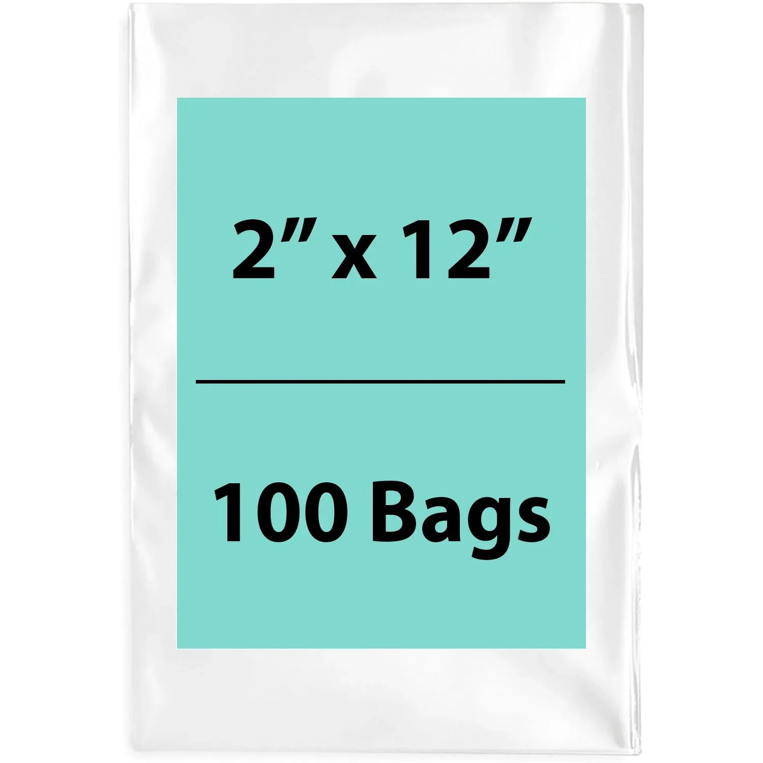 2X12 inches Clear Flat Poly Bags 3Mil Open Top (LDPE)