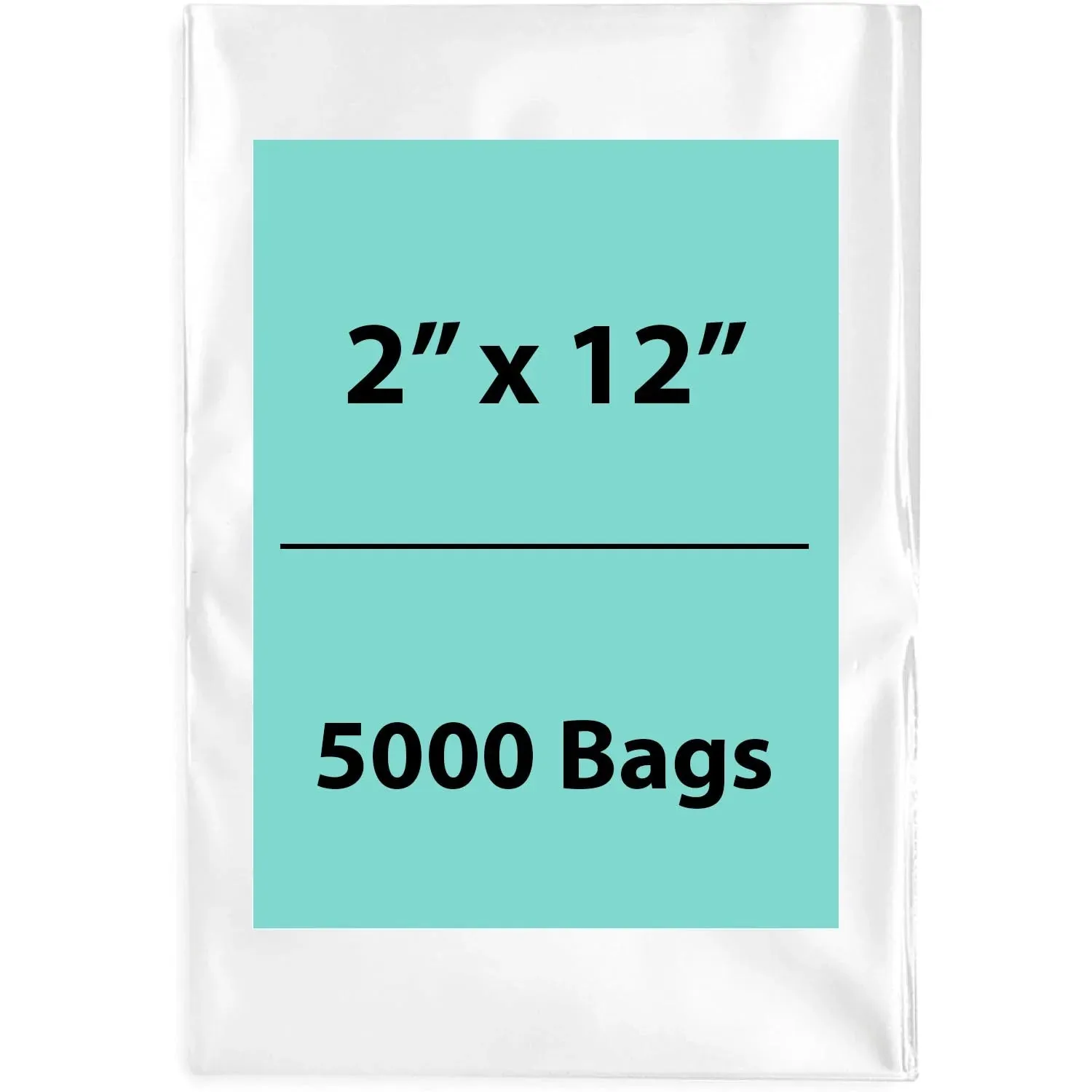 2X12 inches Clear Flat Poly Bags 3Mil Open Top (LDPE)