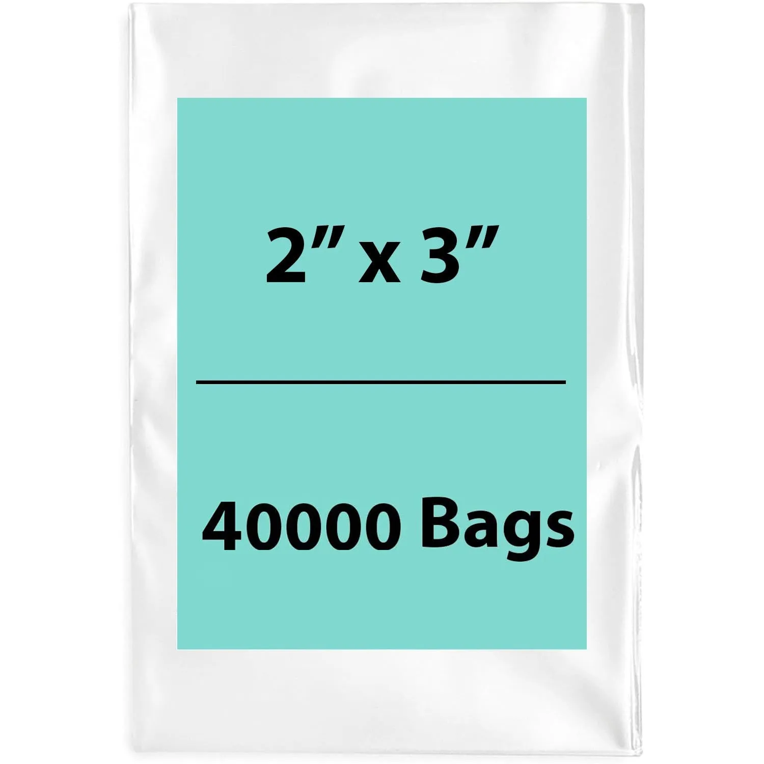 2X3 inches Clear Flat Poly Bags 3 Mil Open Top (LDPE)