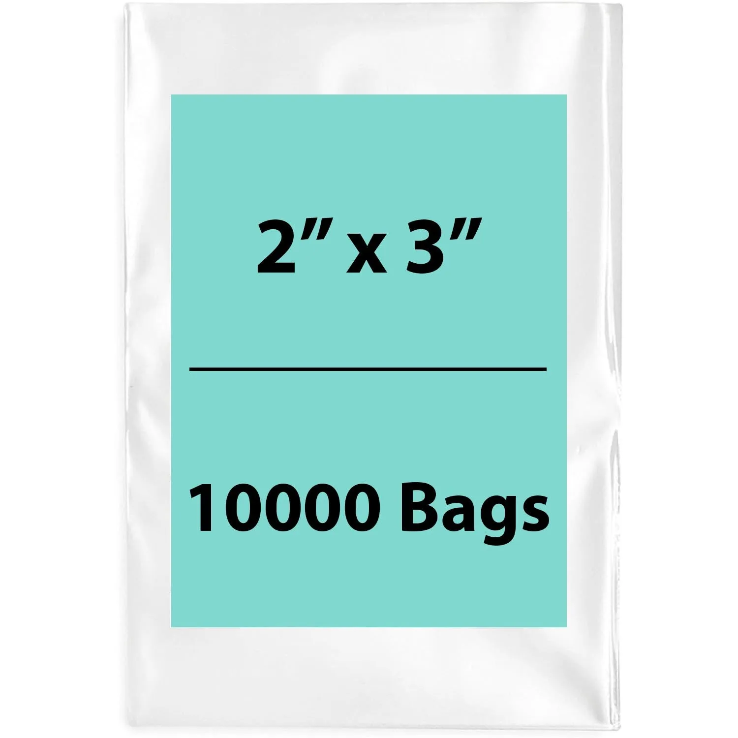 2X3 inches Clear Flat Poly Bags 3 Mil Open Top (LDPE)