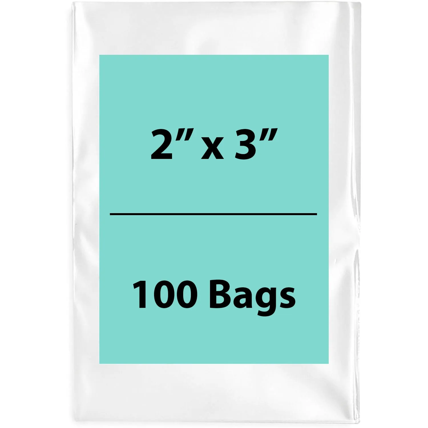 2X3 inches Clear Flat Poly Bags 3 Mil Open Top (LDPE)