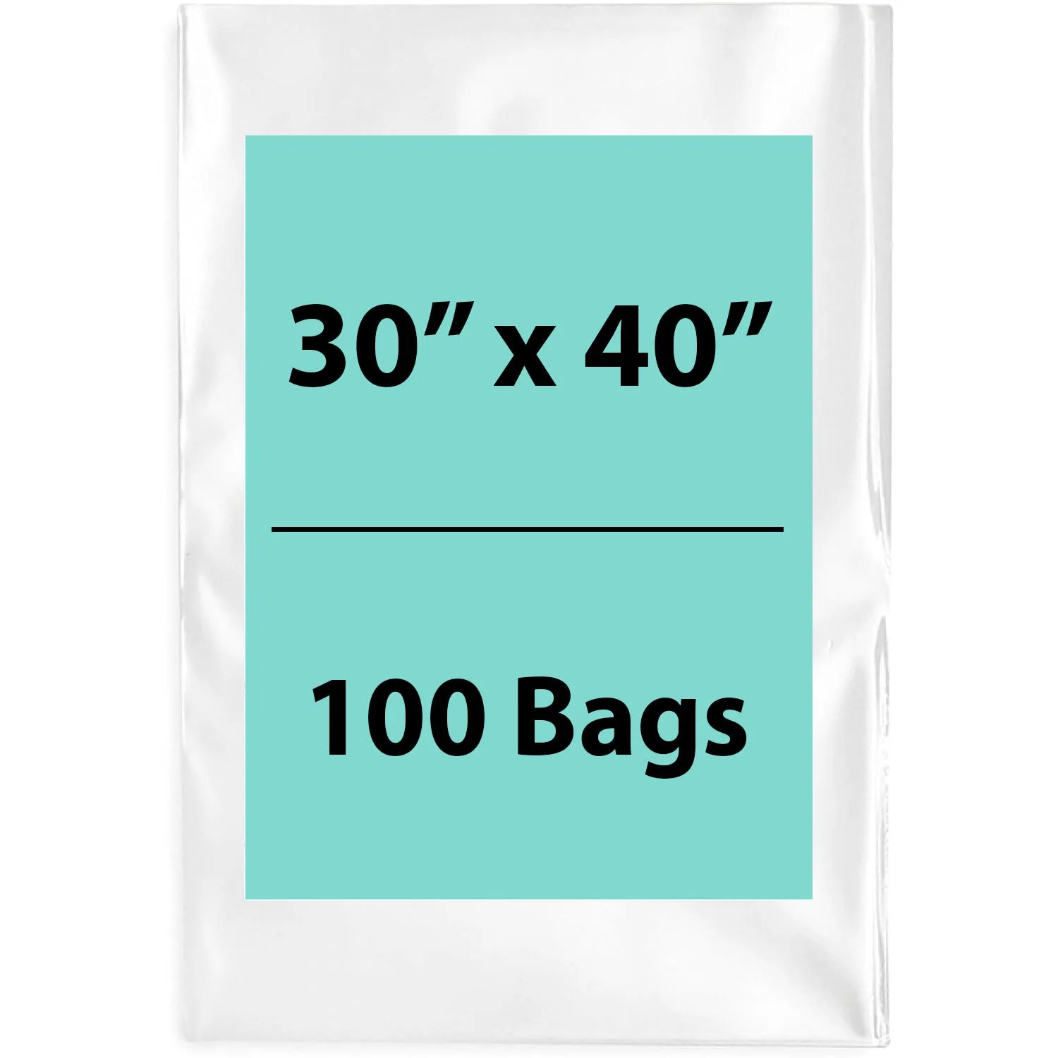 30X40 inches Clear Flat Poly Bags 6Mil Open Top (LDPE)