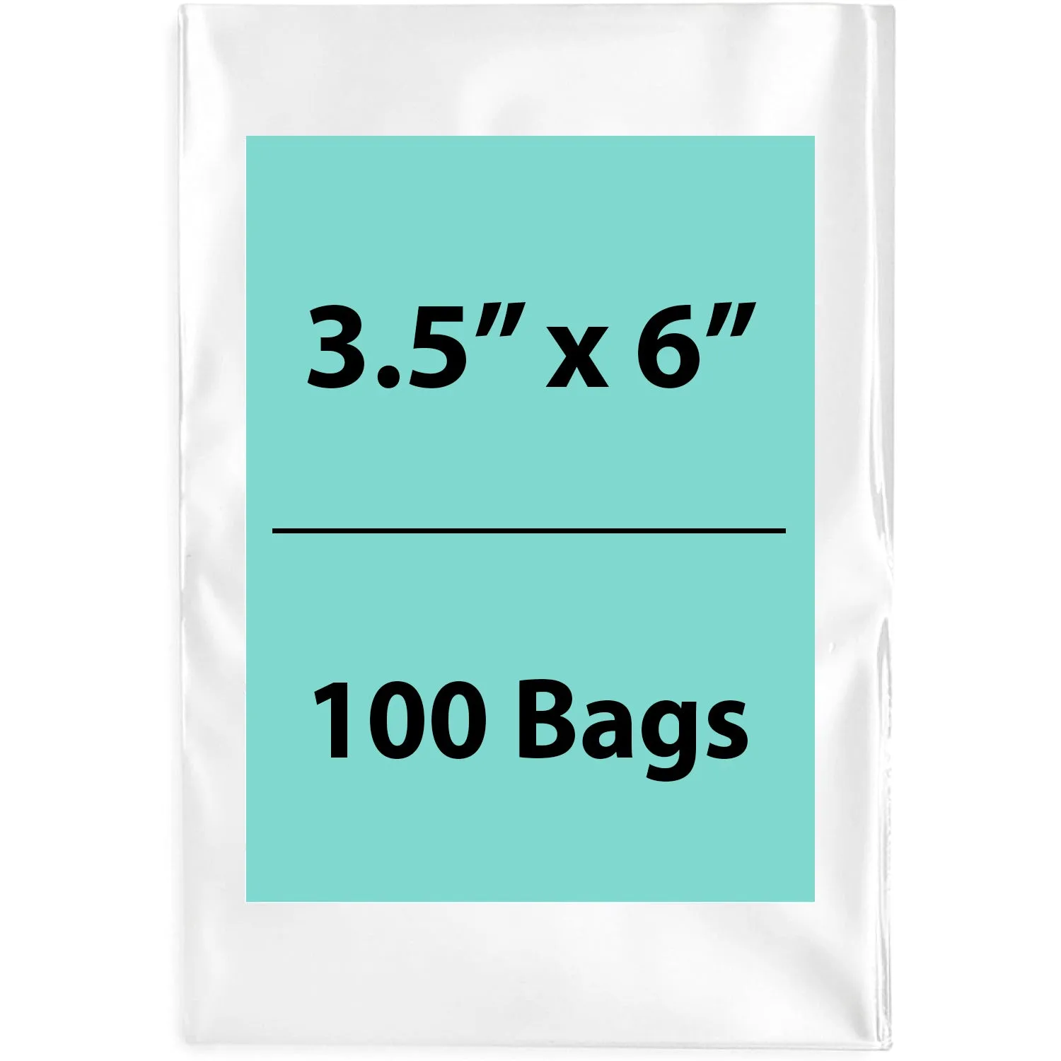 3.5X6 inches Clear Flat Poly Bags 1.5Mil Open Top (LDPE)