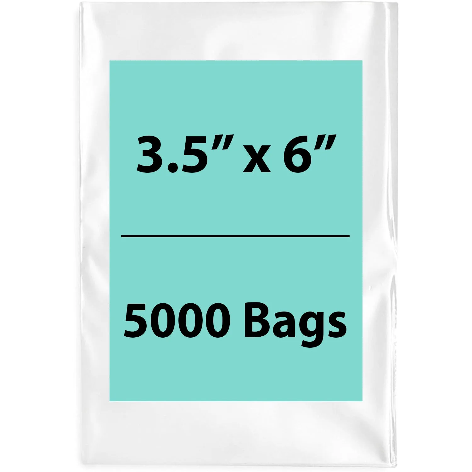 3.5X6 inches Clear Flat Poly Bags 1.5Mil Open Top (LDPE)