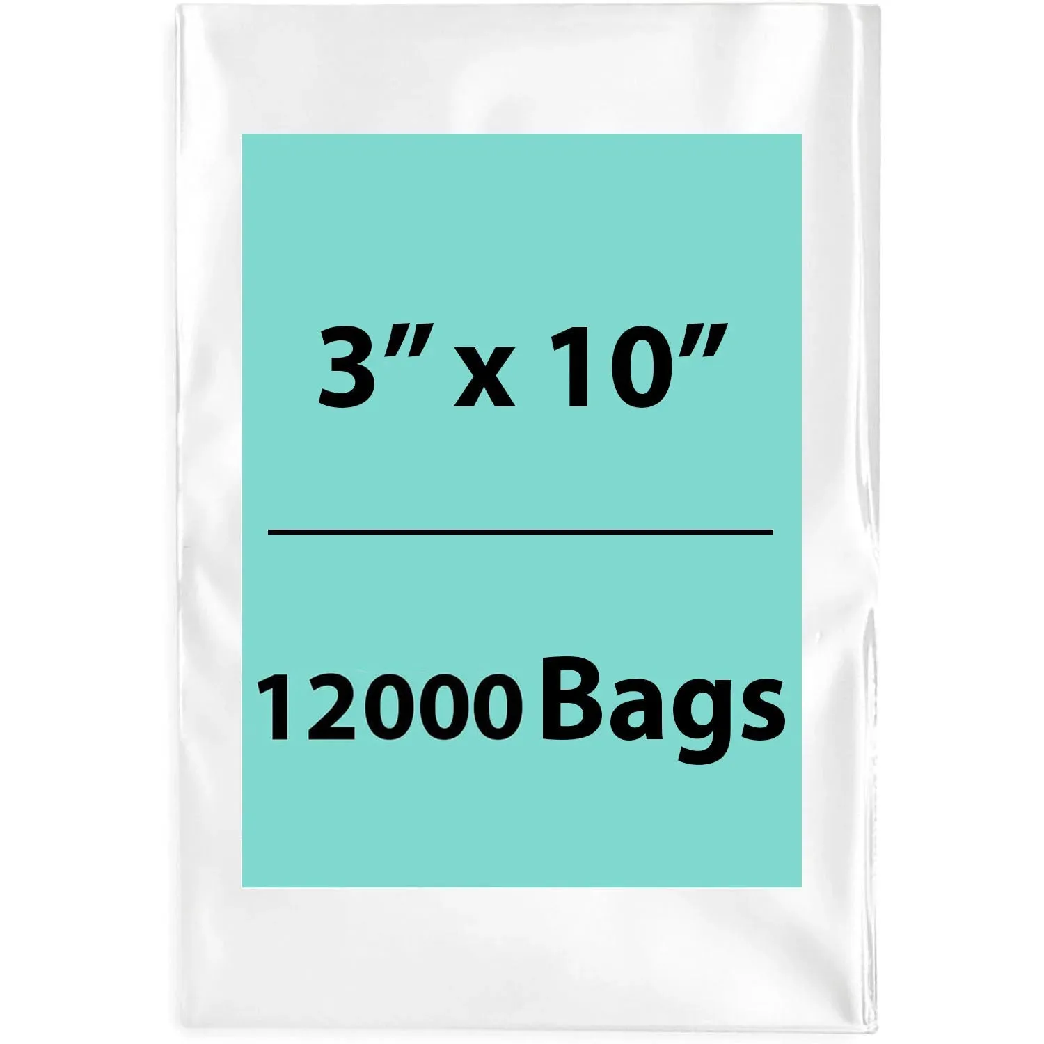 3X10 inches Clear Flat Poly Bags 1.5Mil Open Top (LDPE)