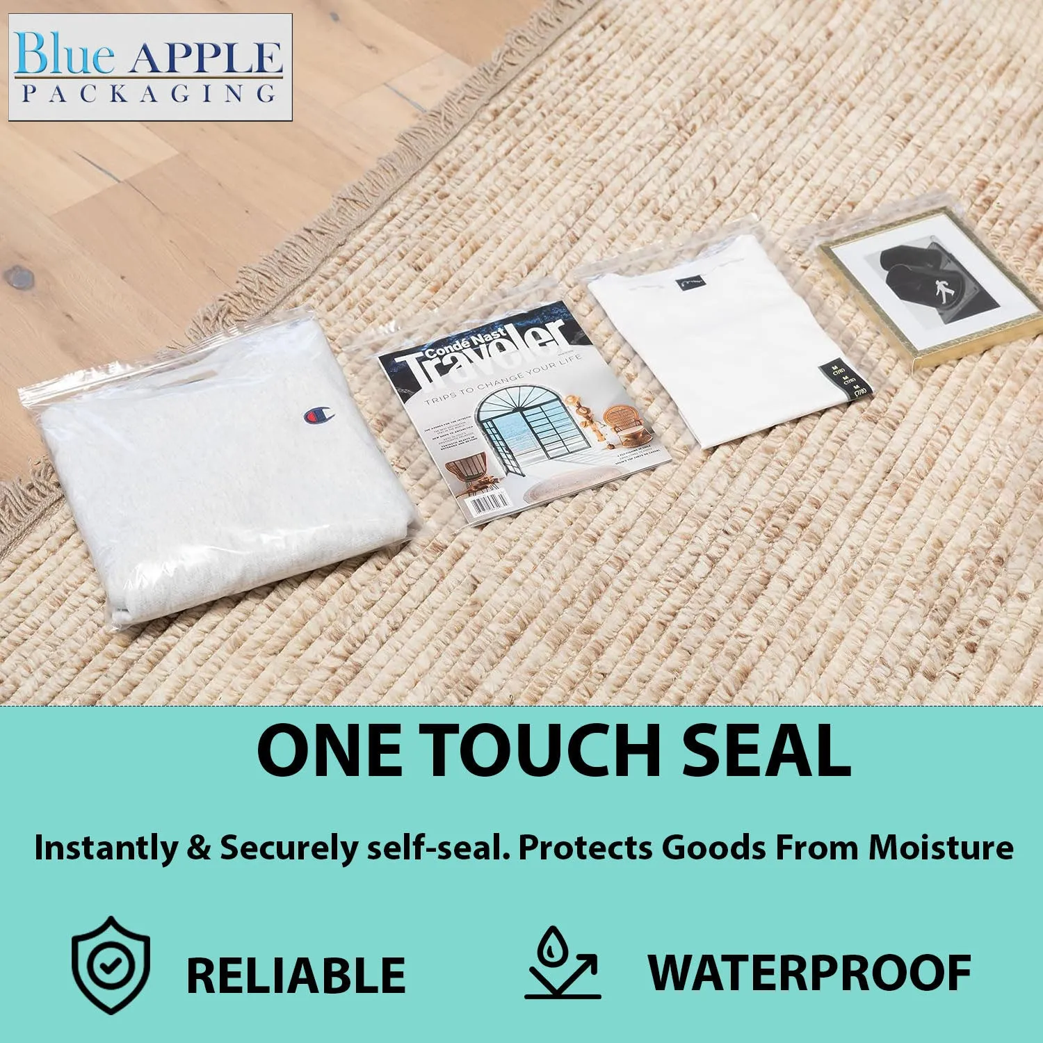 4X6 inches Reclosable Single Line Zipper Poly Bags 2 Mil (LDPE)