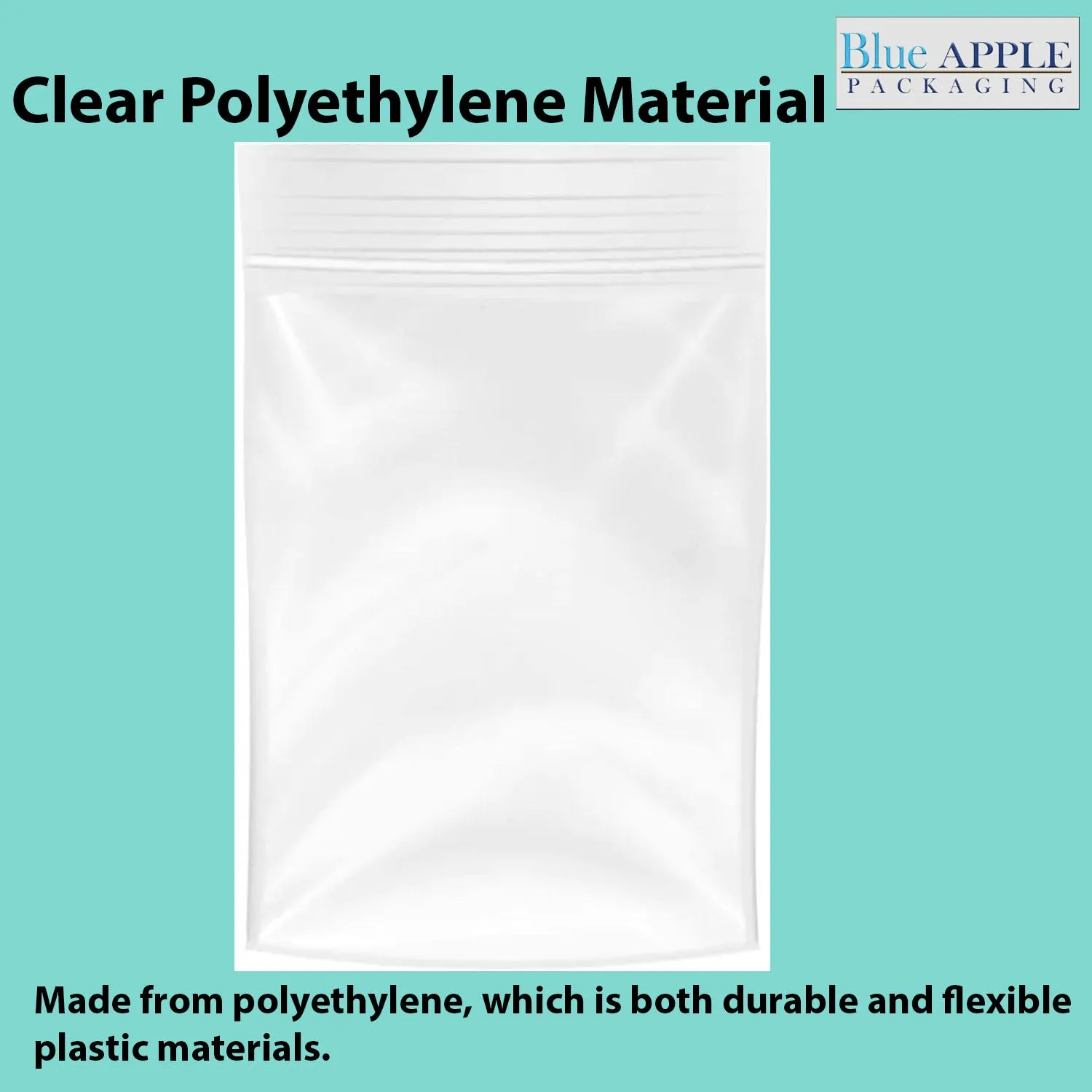 4X6 inches Reclosable Single Line Zipper Poly Bags 2 Mil (LDPE)