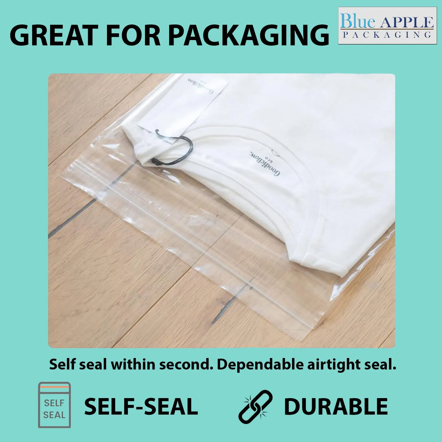 4X6 inches Reclosable Single Line Zipper Poly Bags 2 Mil (LDPE)