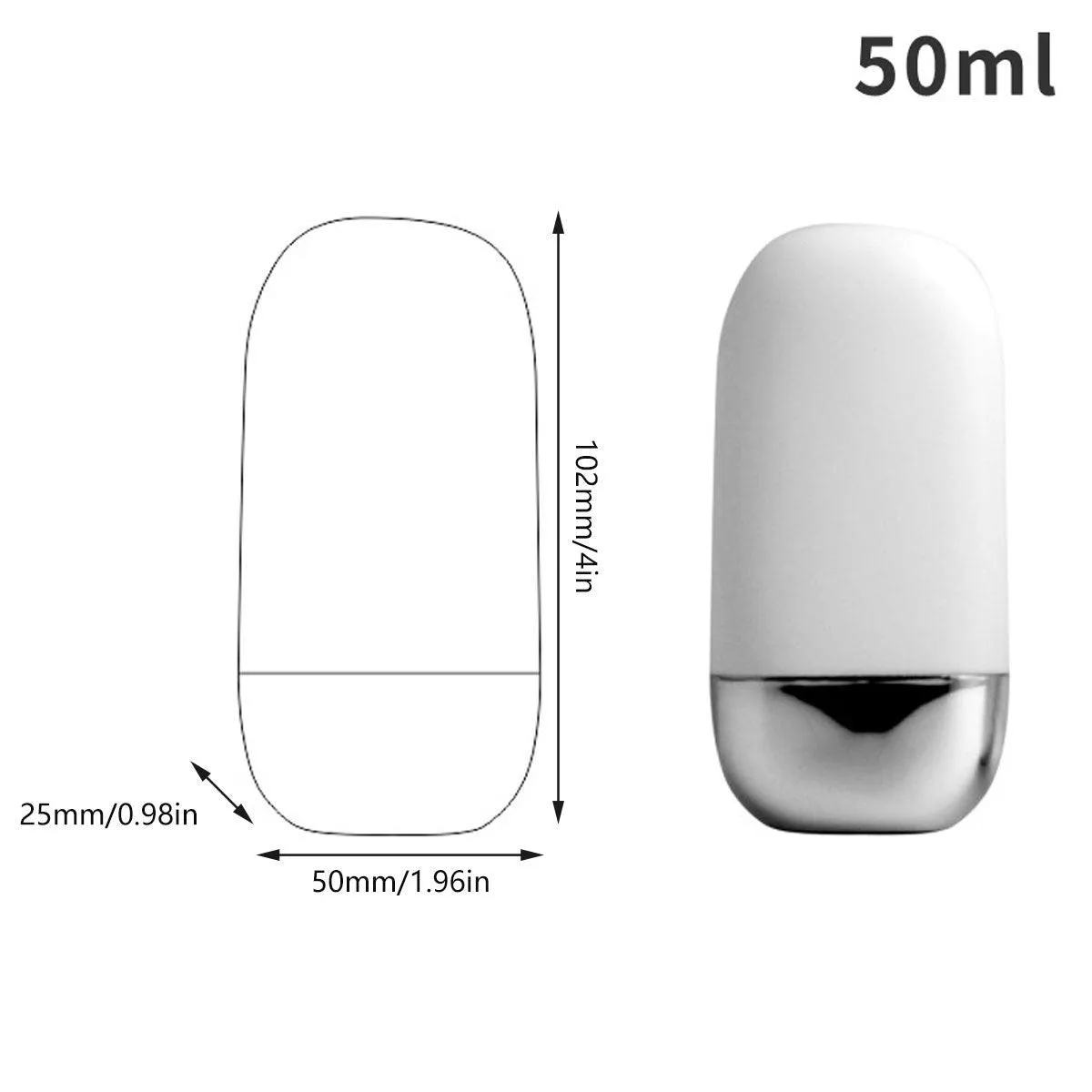 50ml Travel Refillable Squeeze Bottles 20PCS
