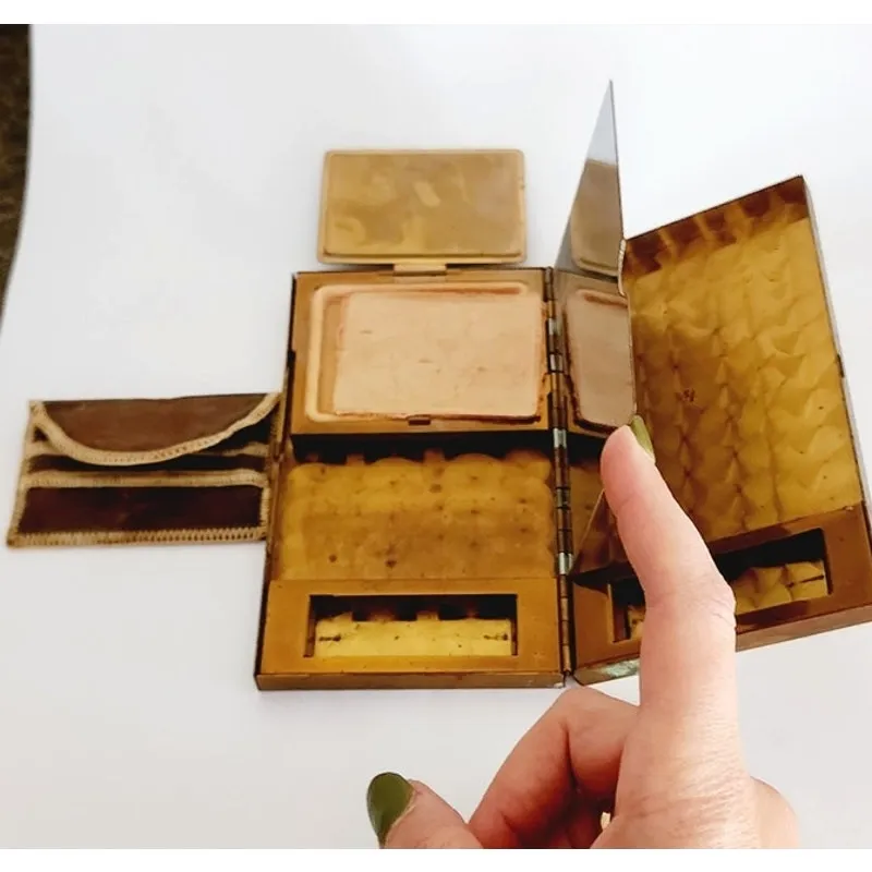50s Mother of Pearl Compact Purse   Cigarette Case
