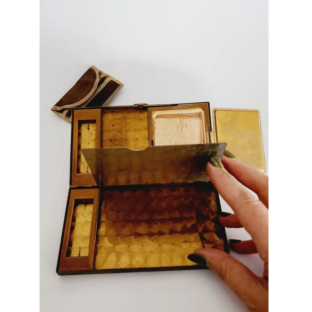 50s Mother of Pearl Compact Purse   Cigarette Case