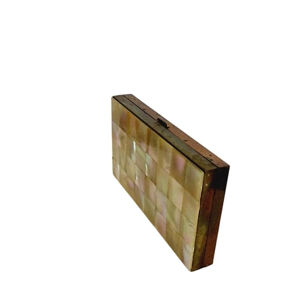 50s Mother of Pearl Compact Purse   Cigarette Case