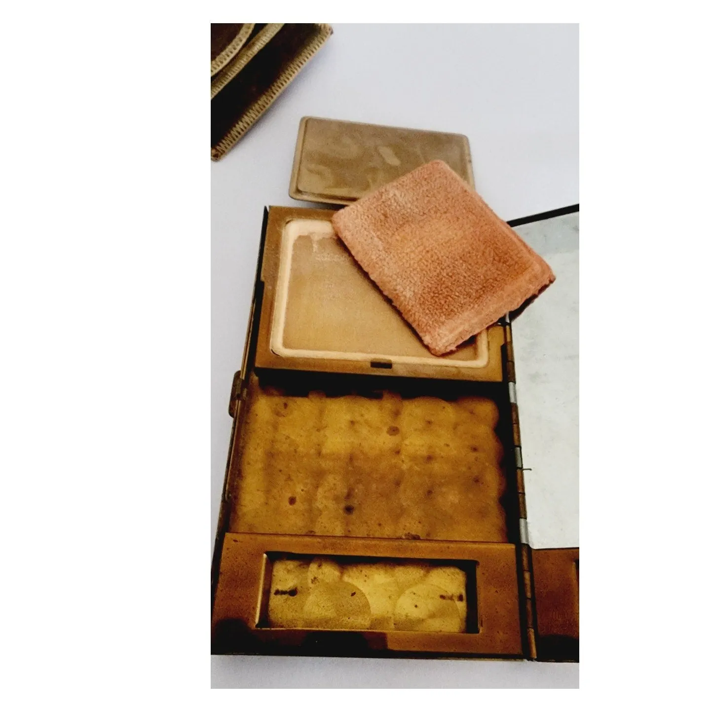 50s Mother of Pearl Compact Purse   Cigarette Case