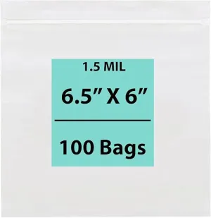 6.5X6 inches Zipper Sandwich Bags With White Strips 1.5 Mil