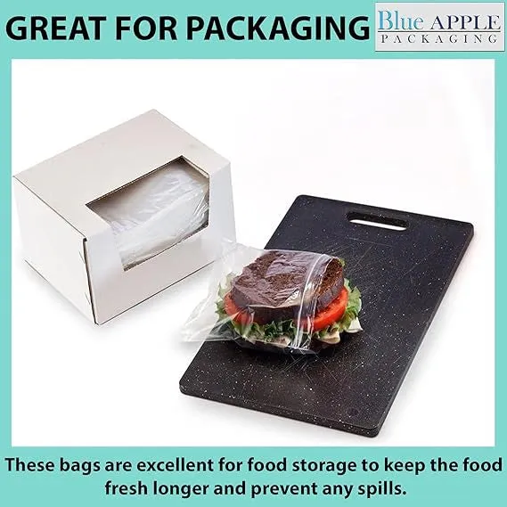 6.5X6 inches Zipper Sandwich Bags With White Strips 1.5 Mil