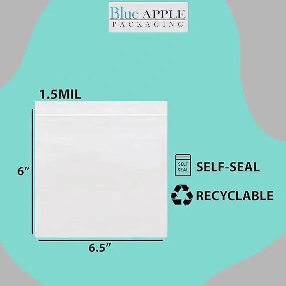 6.5X6 inches Zipper Sandwich Bags With White Strips 1.5 Mil