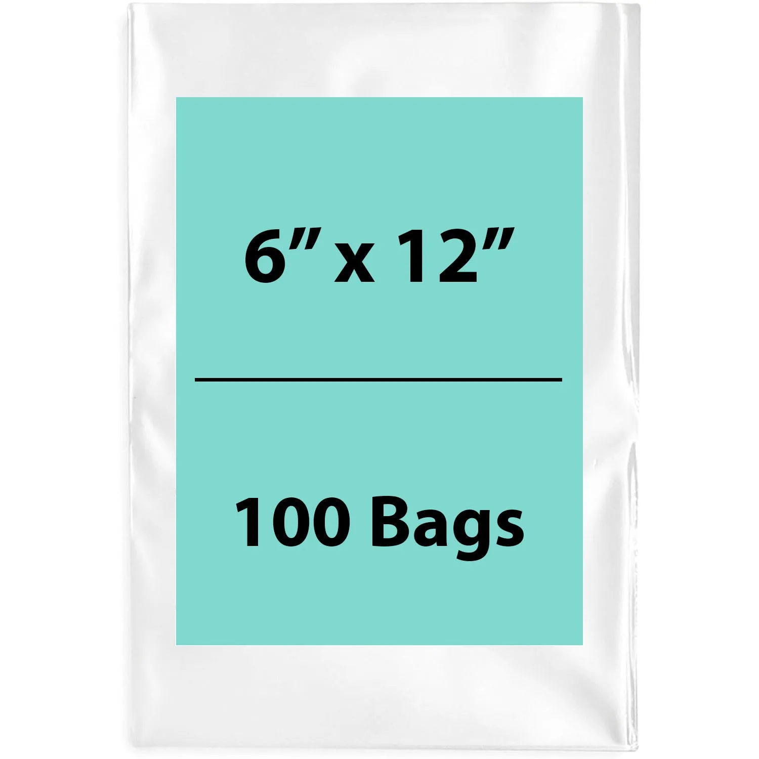 6X12 inches Clear Flat Poly Bags 3Mil Open Top (LDPE)