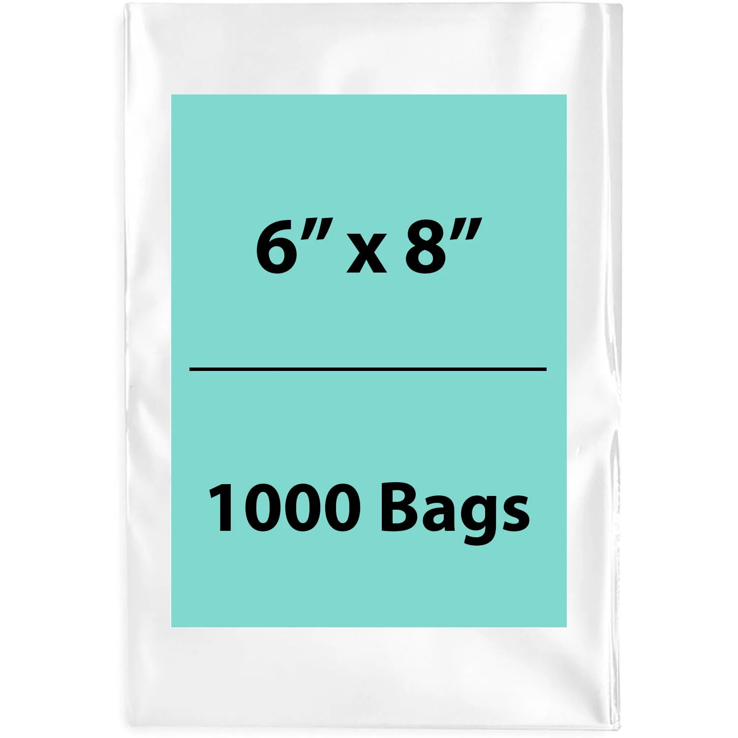 6X8 inches Clear Flat Poly Bags 3Mil Open Top (LDPE)