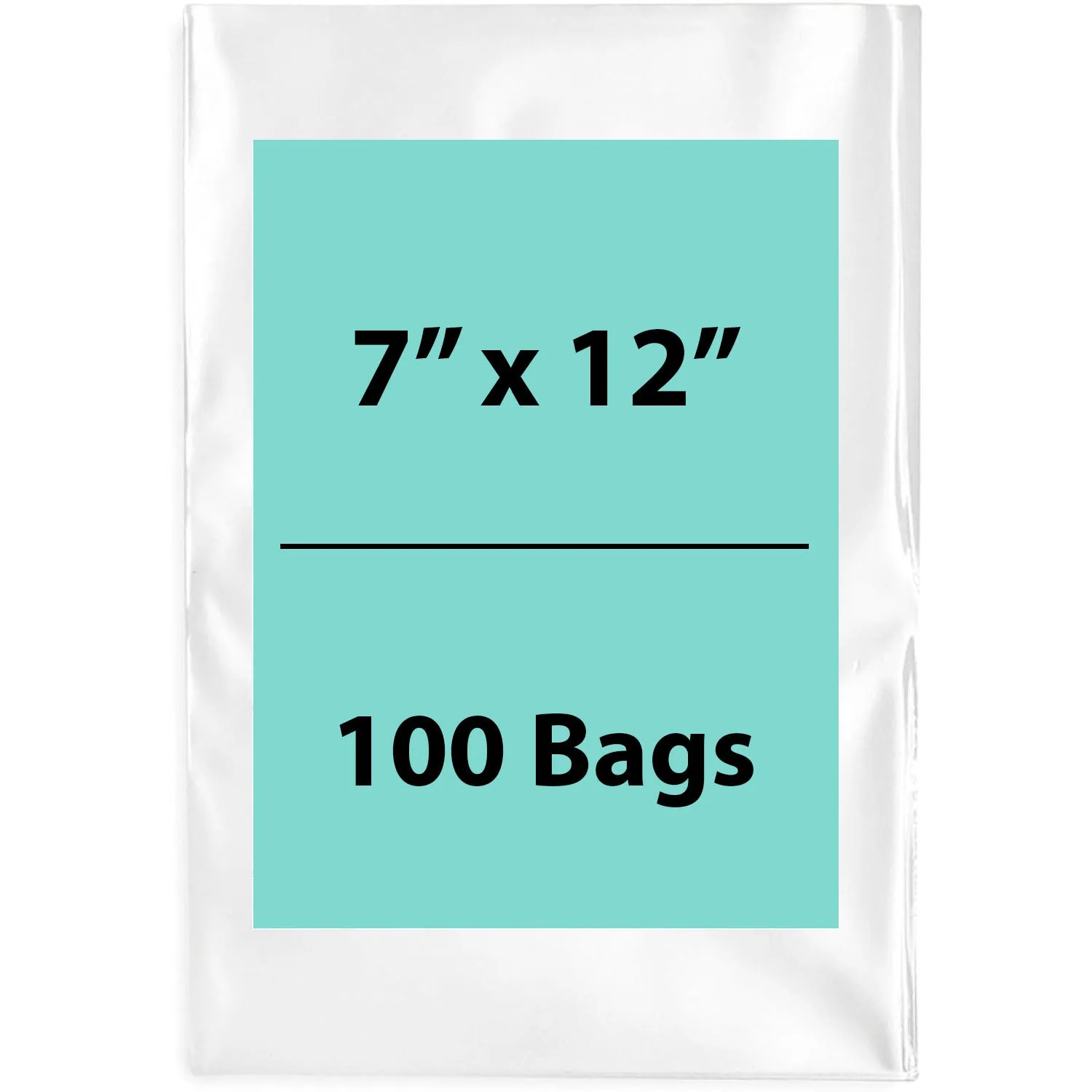 7X12 inches Clear Flat Poly Bags 4Mil Open Top (LDPE)