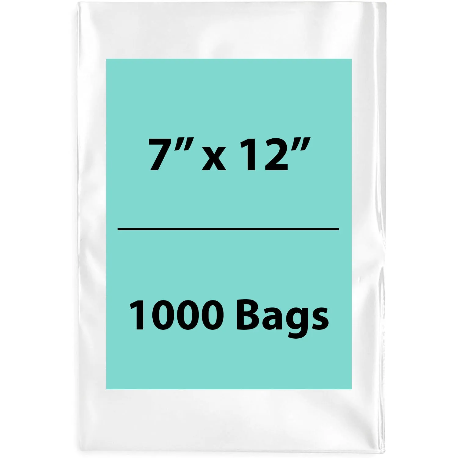 7X12 inches Clear Flat Poly Bags 4Mil Open Top (LDPE)