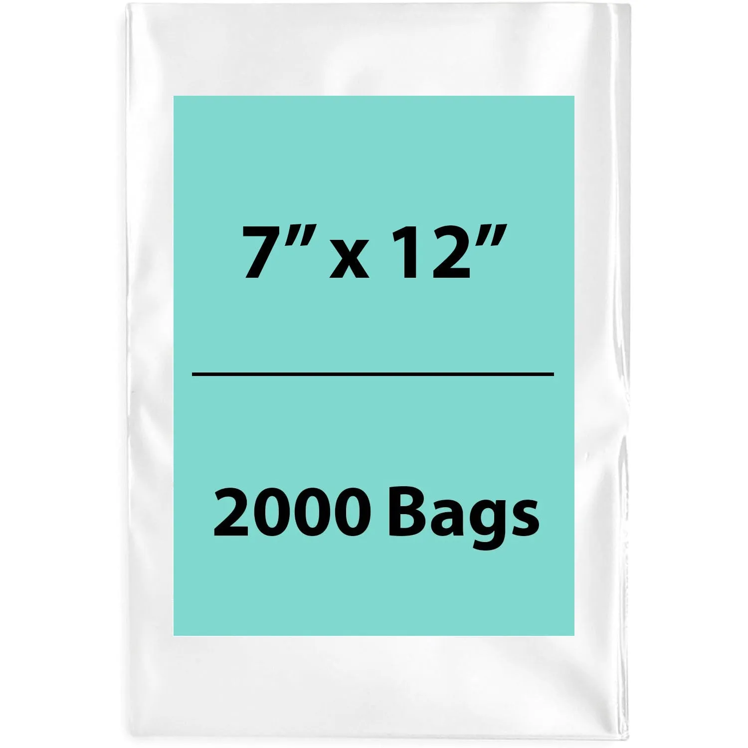 7X12 inches Clear Flat Poly Bags 4Mil Open Top (LDPE)