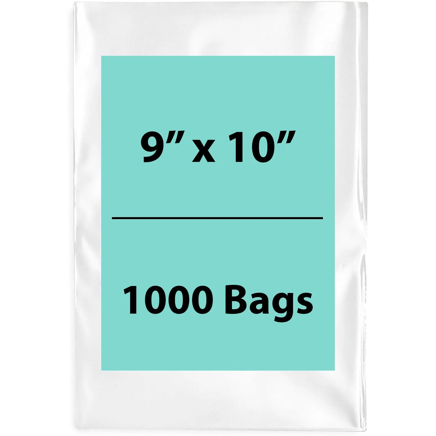 9X10 inches Clear Flat Poly Bags 1.5Mil Open Top (LDPE)