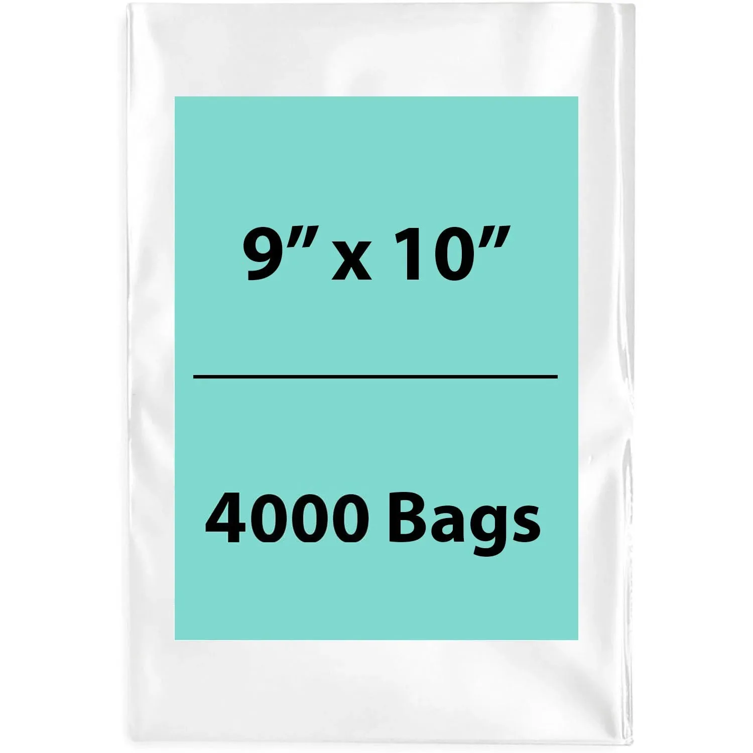 9X10 inches Clear Flat Poly Bags 1.5Mil Open Top (LDPE)