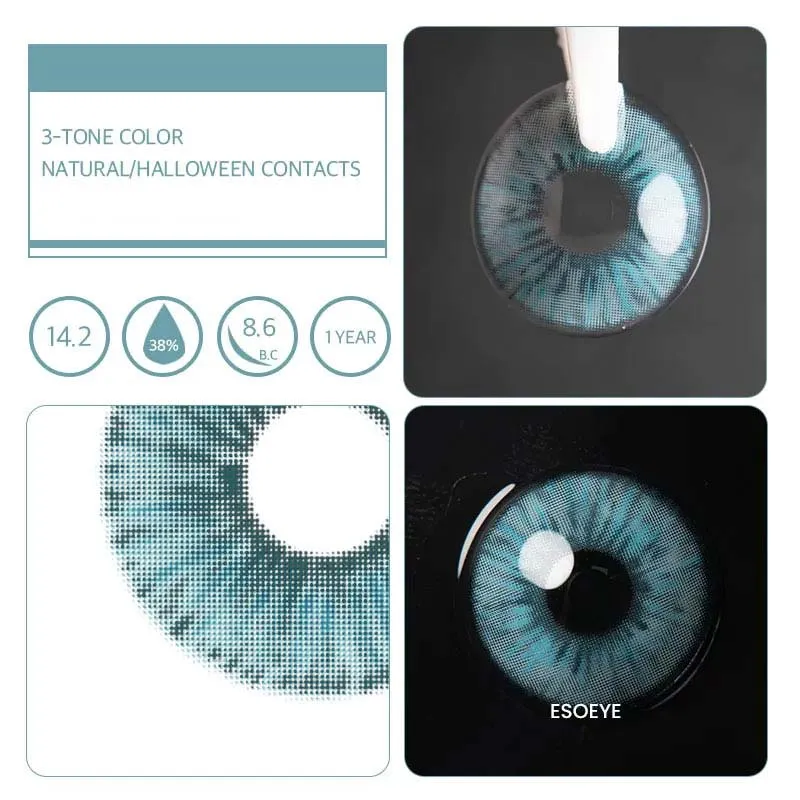 Angeles Blue Colored Contact Lenses Yearly