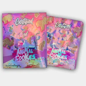 Animal Cookies Mylar Bag with Box 3.5 Grams