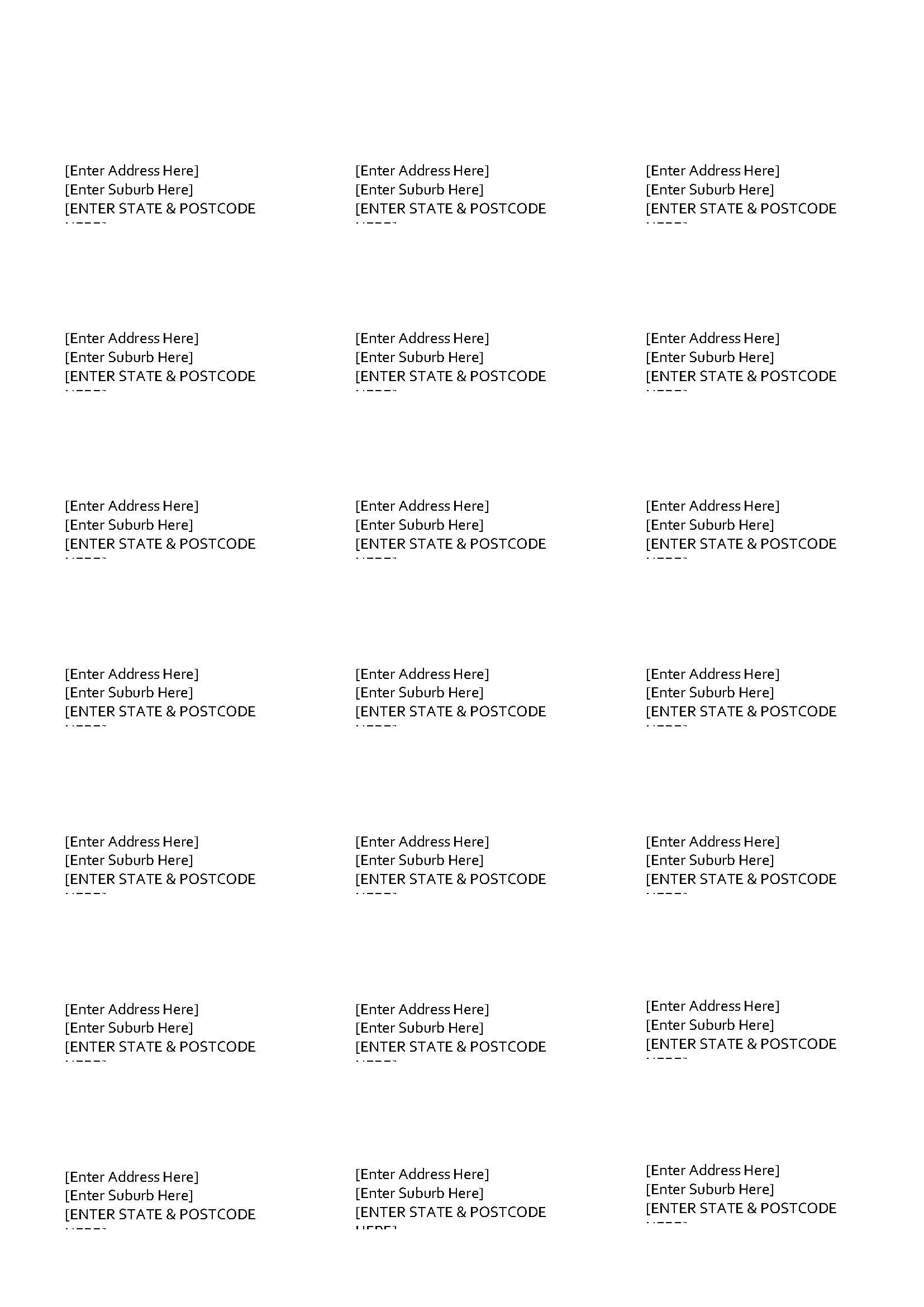 Avery Address Labels