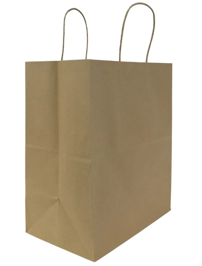 BAG PAPER SHOPPING KRAFT 12.2X14X7.5 BRAVAC-LO-FPSB120