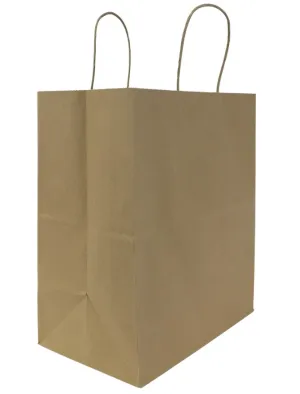BAG PAPER SHOPPING KRAFT 12.2X14X7.5 BRAVAC-LO-FPSB120