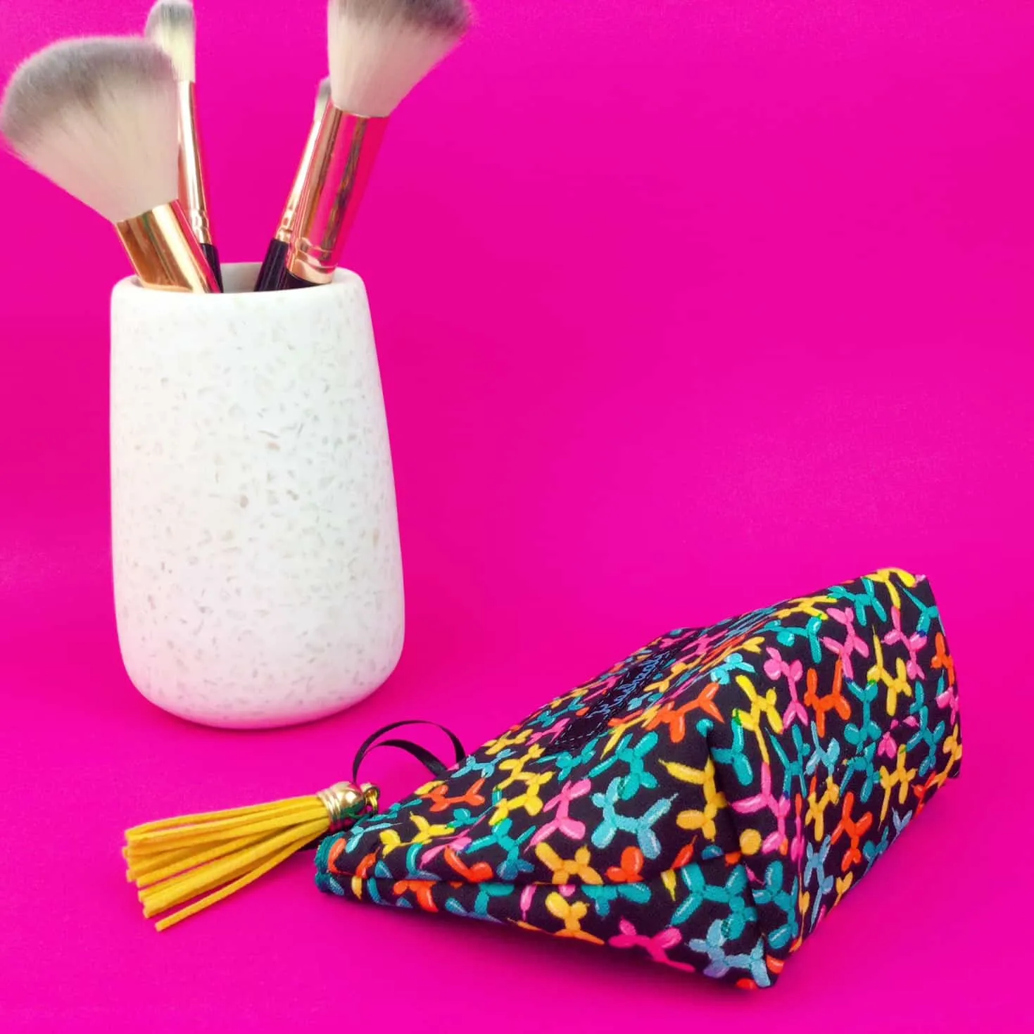 Balloon Animals Small Makeup Bag.