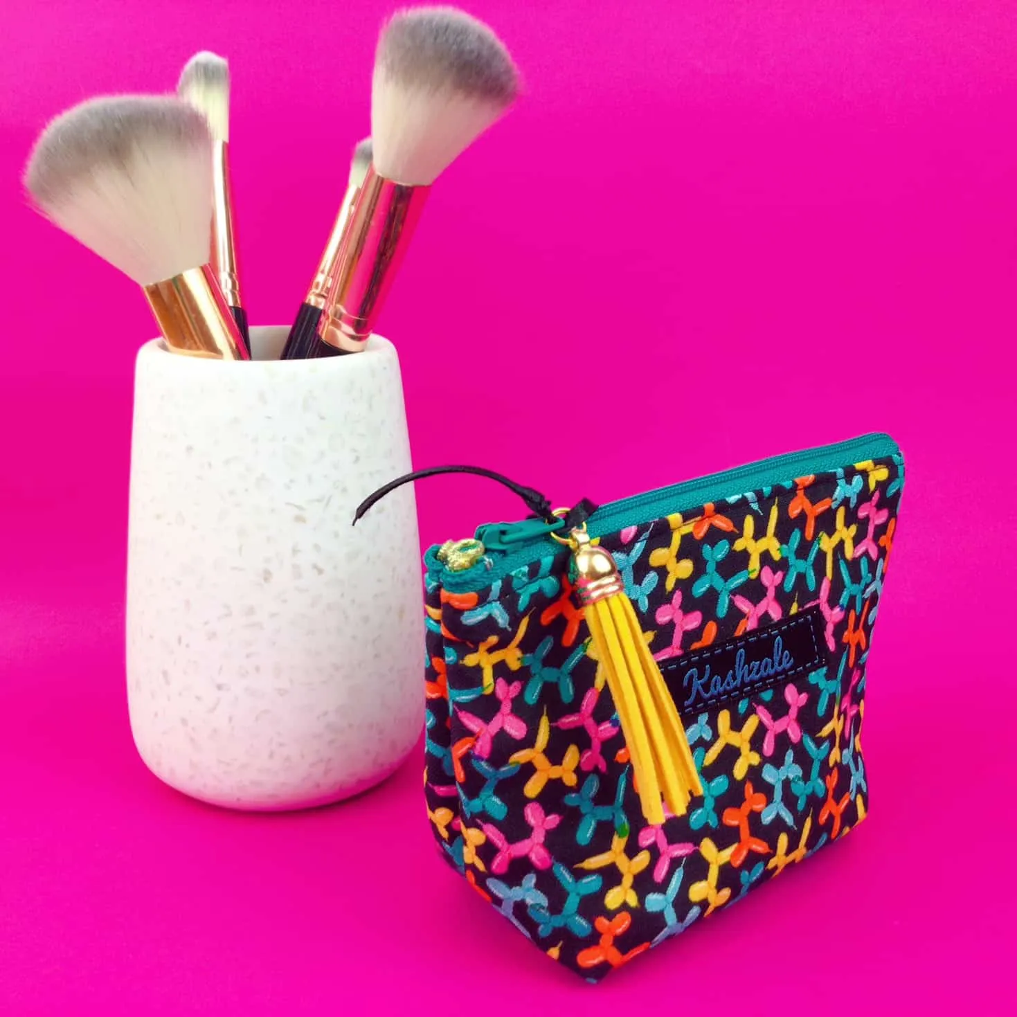Balloon Animals Small Makeup Bag.