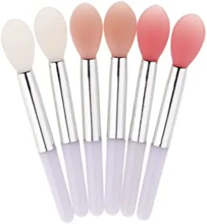 Baoblaze Lots 6 Pieces Beauty Cosmetic Brushes Silicone Head Lip Balm Mask Oil Makeup Applicator Tools Home DIY Tool Kit - 4.8 cm