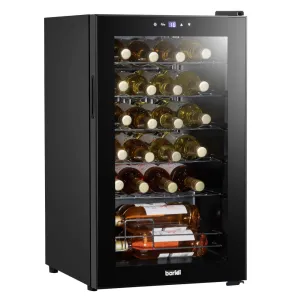 Baridi 24 Bottle Wine Cooler Fridge with Touch Controls - Black - B