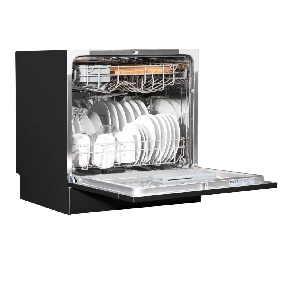 Baridi Compact Tabletop Dishwasher 8L, 8 Place Settings - Black - B