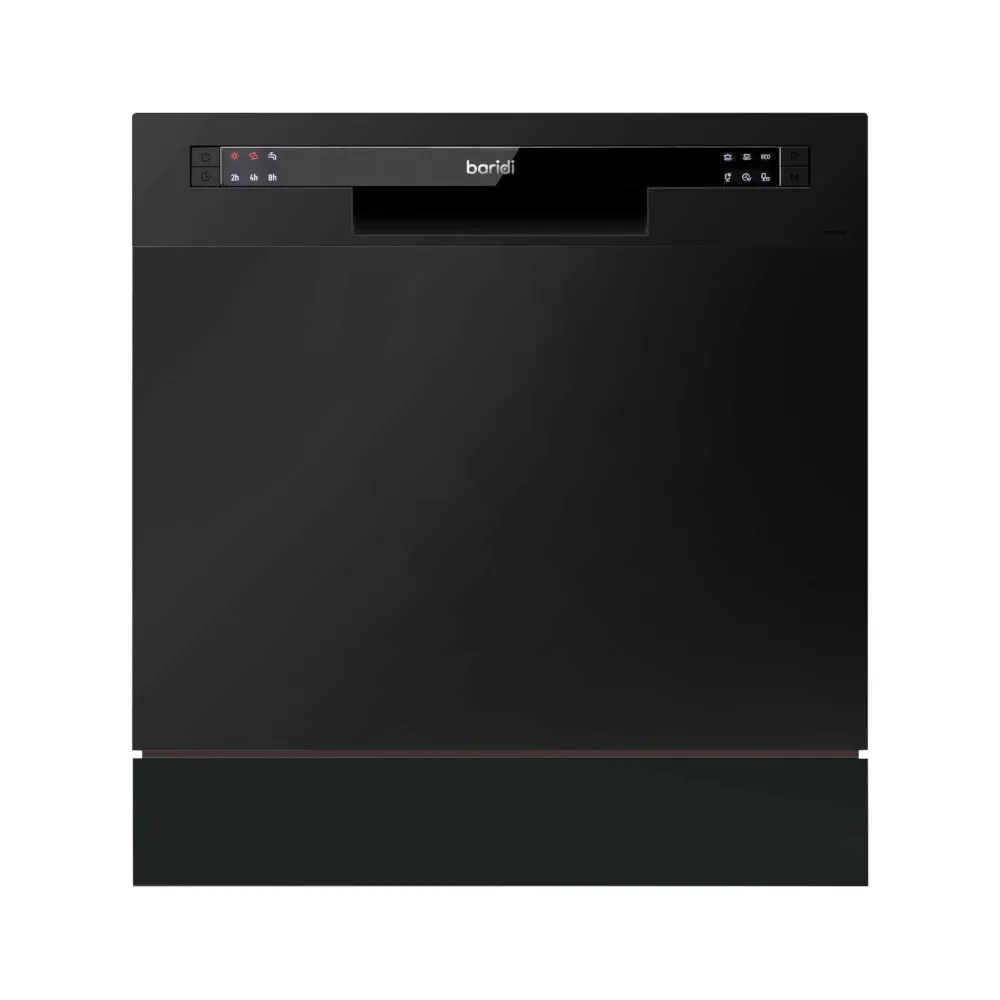 Baridi Compact Tabletop Dishwasher 8L, 8 Place Settings - Black - B