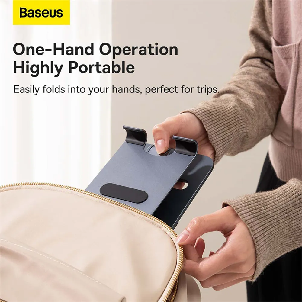 Baseus Desktop Biaxial Foldable Metal Tablet Stand - Rotatable Version, Deep Space Gray